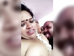 Tamil aunty huge boobs sucking
